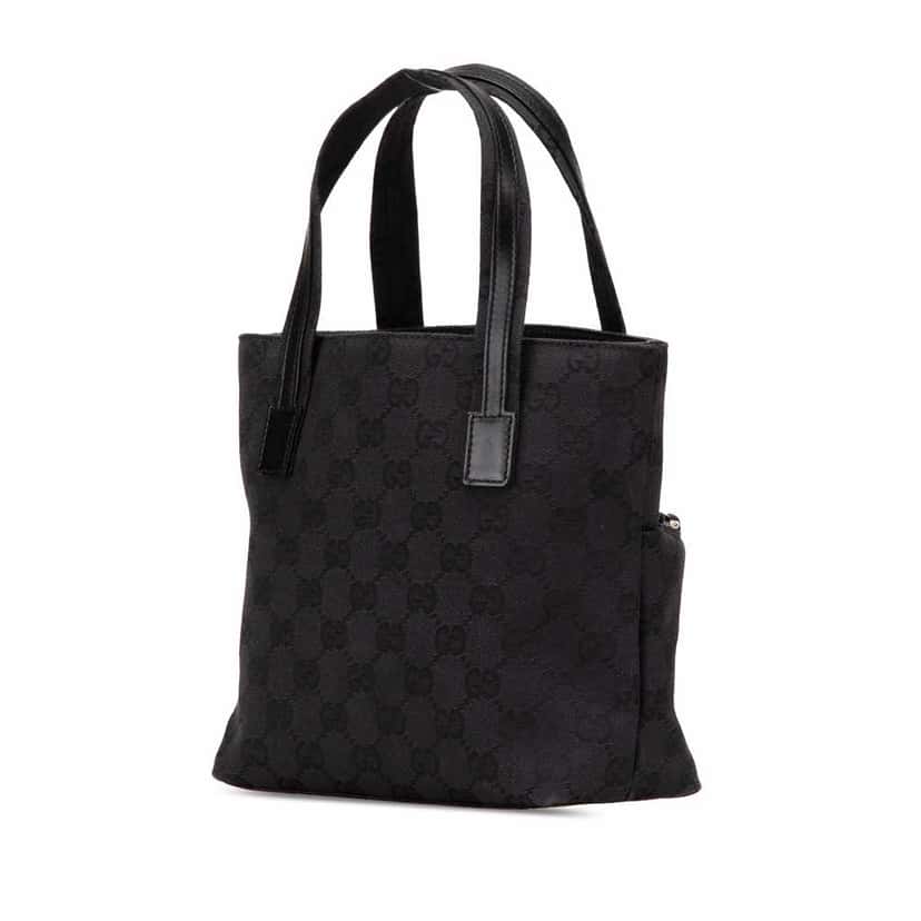 Gucci GG Canvas Handbag Black Good condition - Back View