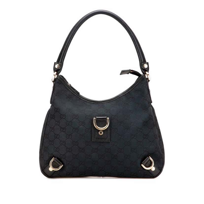 Gucci GG Canvas Abbey D Ring Shoulder Bag Blue Good condition - Front View