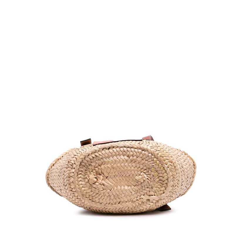 Loewe Small Raffia Basket Tote Brown Good condition - Inside View