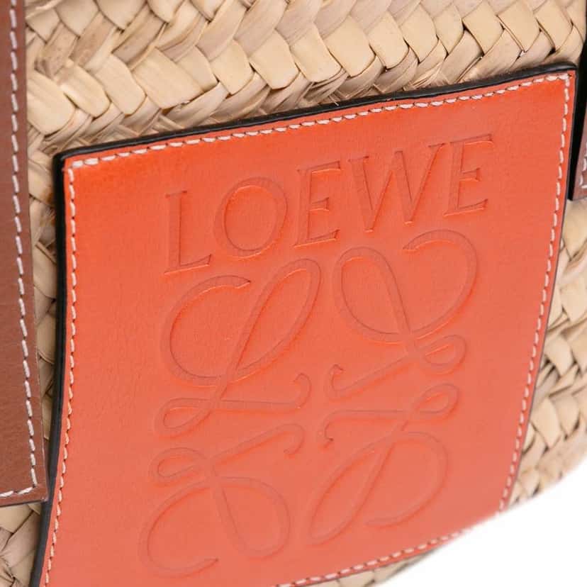 Loewe Small Raffia Basket Tote Brown Good condition - Box View