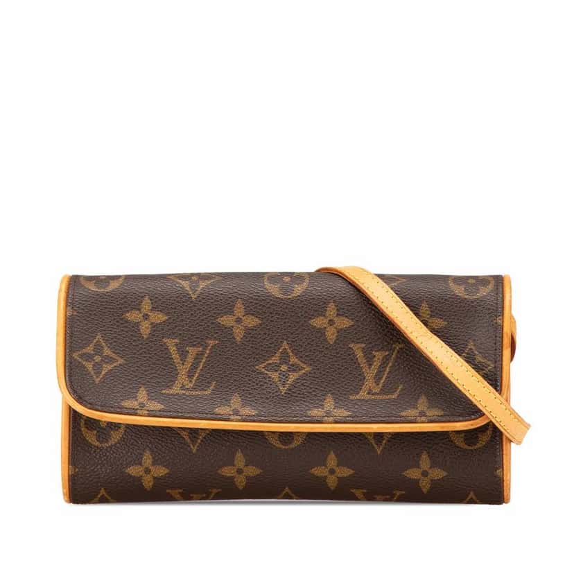 Louis Vuitton Monogram Pochette Twin PM Brown Canvas Good condition - Front View