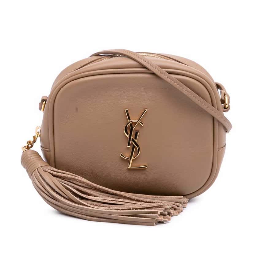 Saint Laurent Nappa Monogram Blogger Bag Brown Leather Good condition - Front View