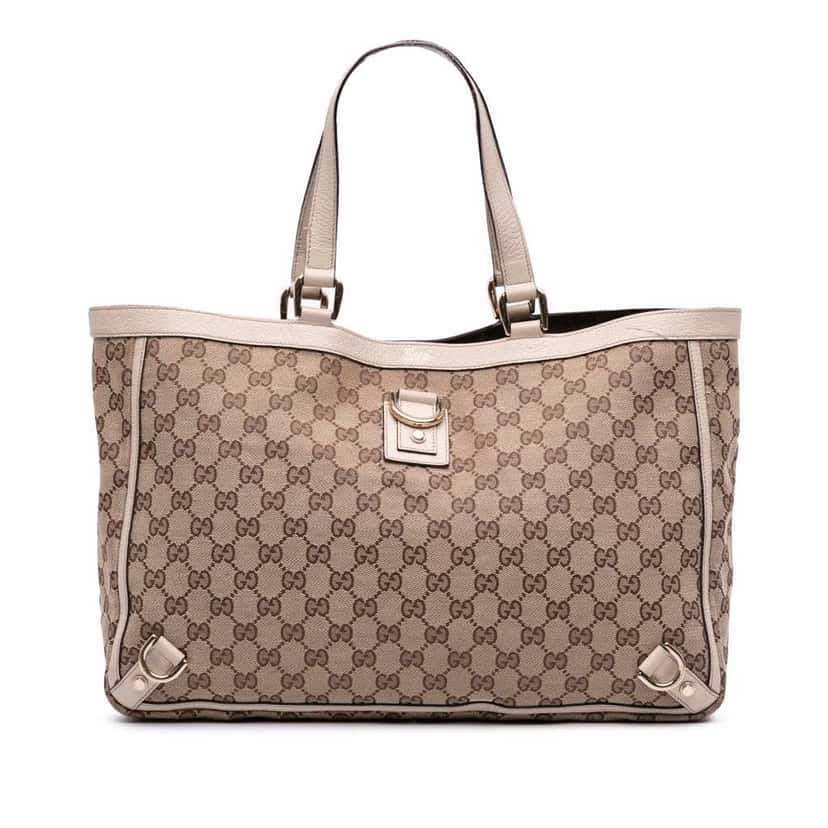 Gucci GG Canvas Abbey D Ring Tote Brown Good condition - Front View