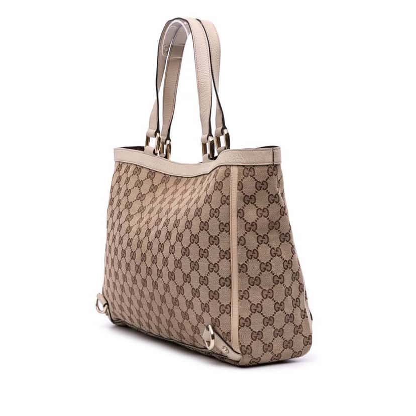 Gucci GG Canvas Abbey D Ring Tote Brown Good condition - Back View