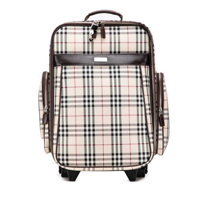 Burberry House Check Canvas Luggage Brown Good condition - Front View