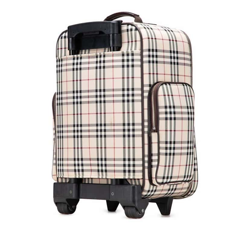 Burberry House Check Canvas Luggage Brown Good condition - Back View