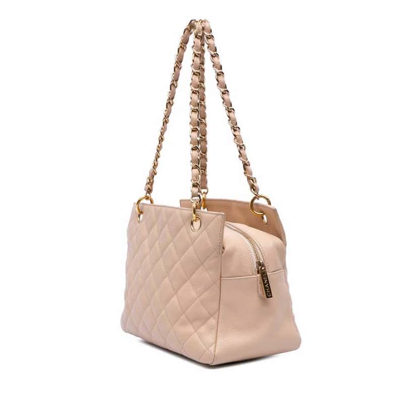 Chanel Petite Caviar Timeless Tote Brown Leather Good condition - Back View