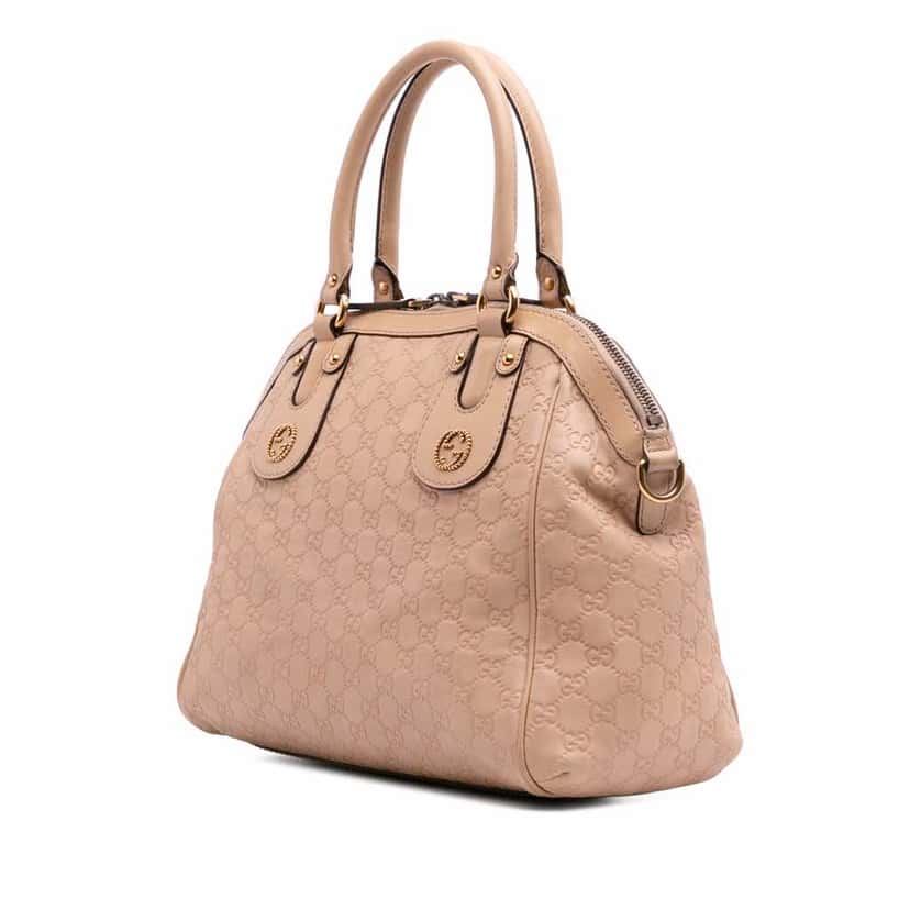 Gucci Medium Guccissima Scarlett Satchel Brown Leather Good condition - Back View