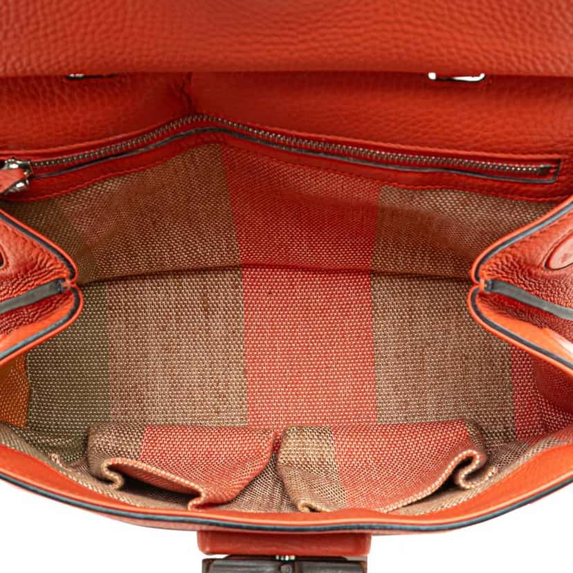 Gucci Small Leather Bamboo Daily Satchel Orange Leather Very good condition - Model View