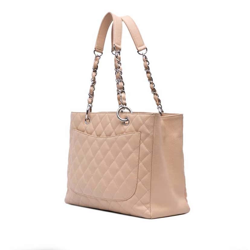 Chanel Caviar Grand Shopping Tote Brown Leather Good condition - Back View