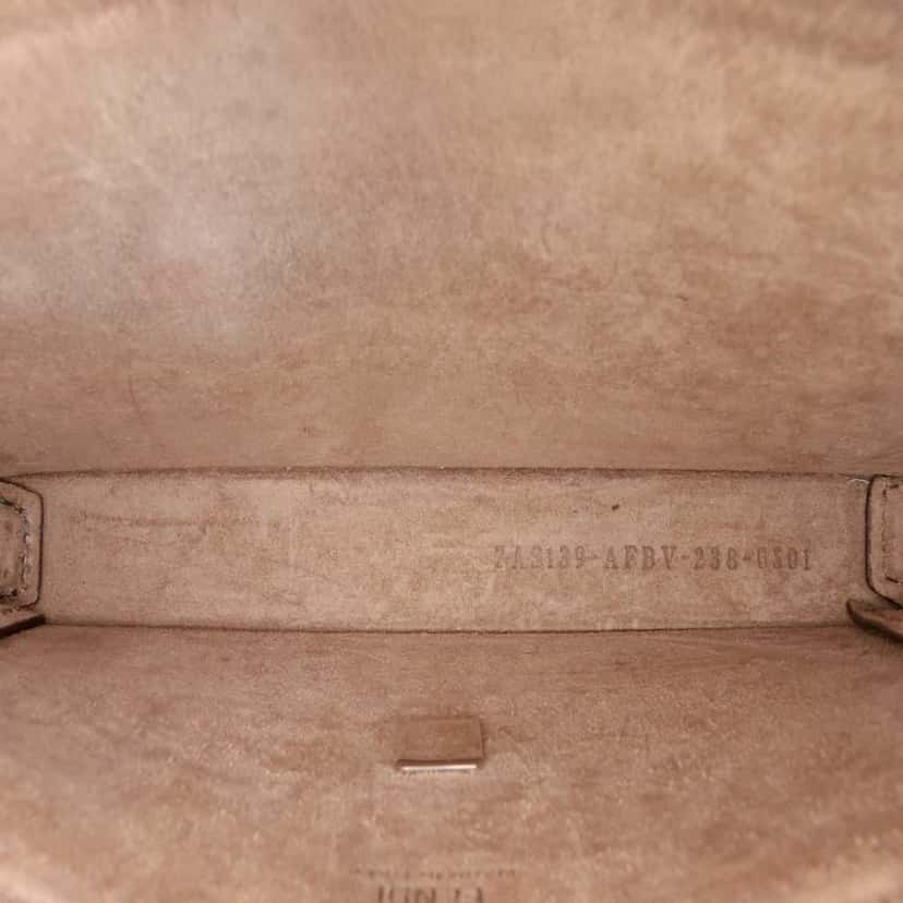 Fendi Zucca Canvas Soft Trunk Baguette Phone Pouch Crossbody Brown Good condition - Model View