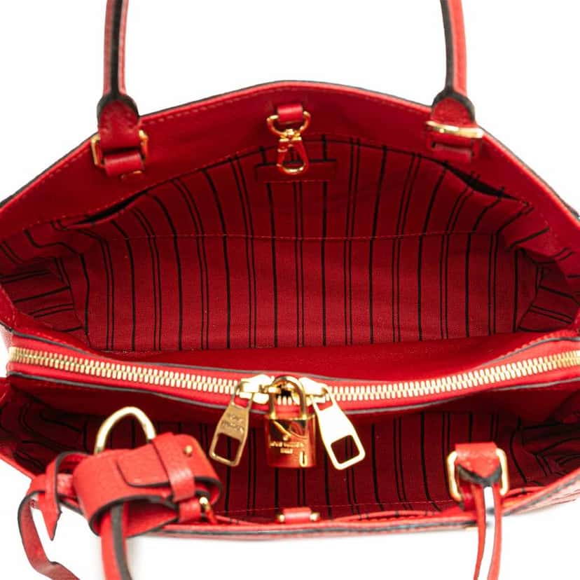 Louis Vuitton Monogram Empreinte Montaigne MM Red Leather Good condition - Model View