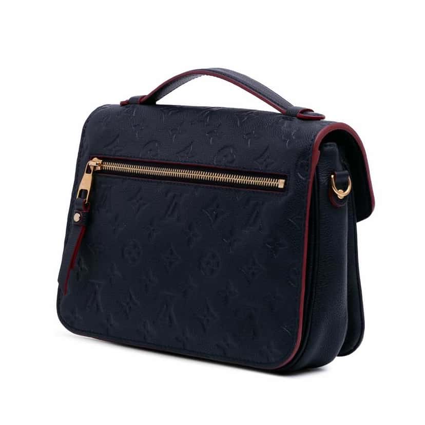 Louis Vuitton Monogram Empreinte Pochette Metis Blue Leather Good condition - Back View
