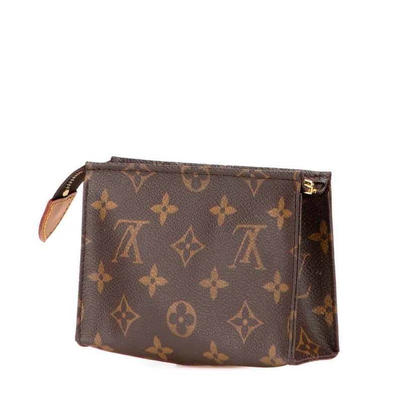 Louis Vuitton Monogram Toiletry Pouch 15 Brown Canvas Good condition - Back View