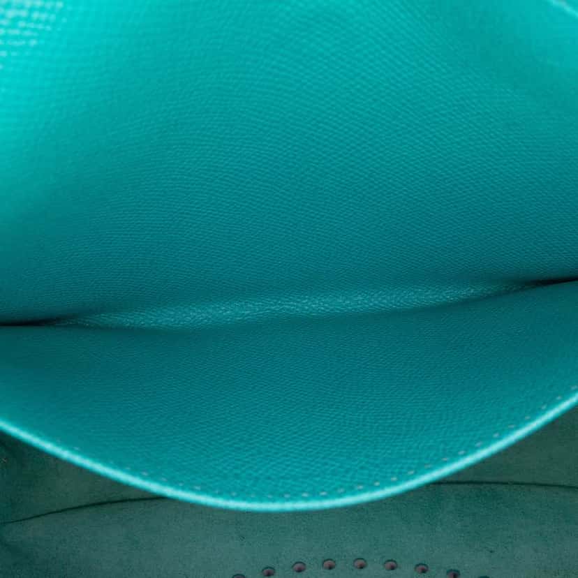 Hermès Epsom Evelyne PM Blue Leather Good condition - Box View