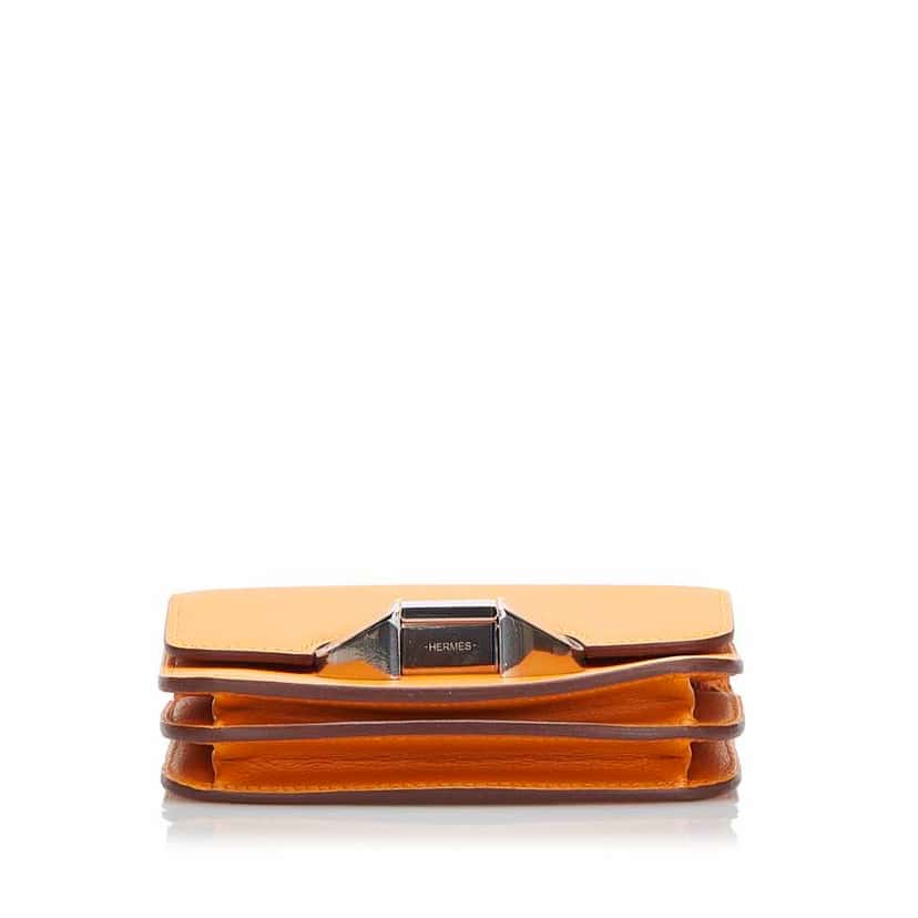 Hermès 2002 Wallet Orange Leather Good condition - Model View