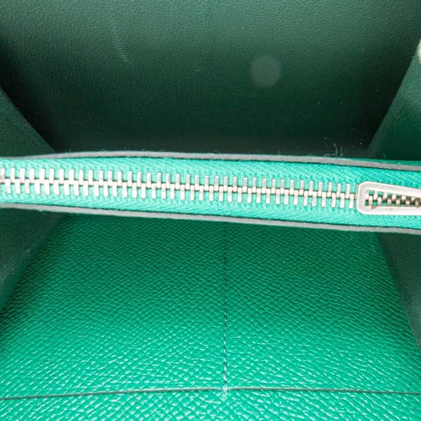 Hermès Epsom Constance Short Wallet Green Leather Good condition - Model View