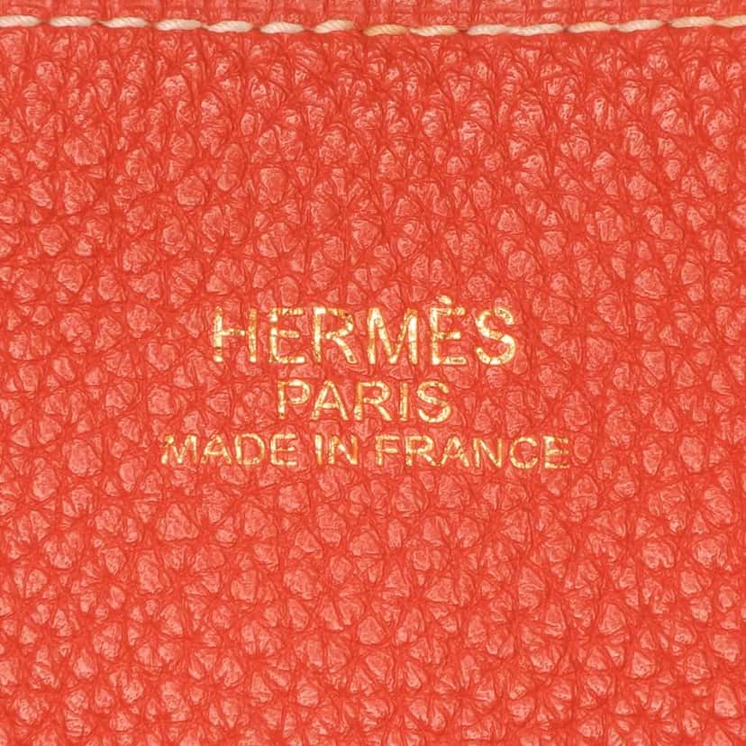 Hermès Clemence Double Sens 36 Orange Leather Good condition - Box View