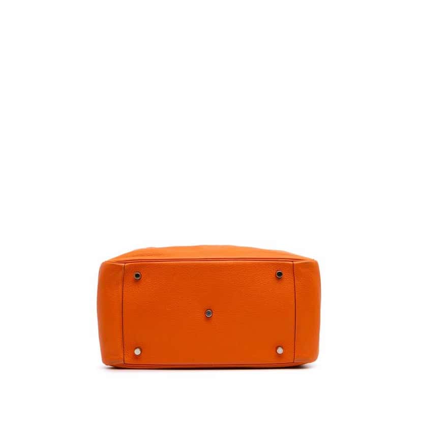 Hermès Clemence Lindy 34 Orange Leather Good condition - Inside View