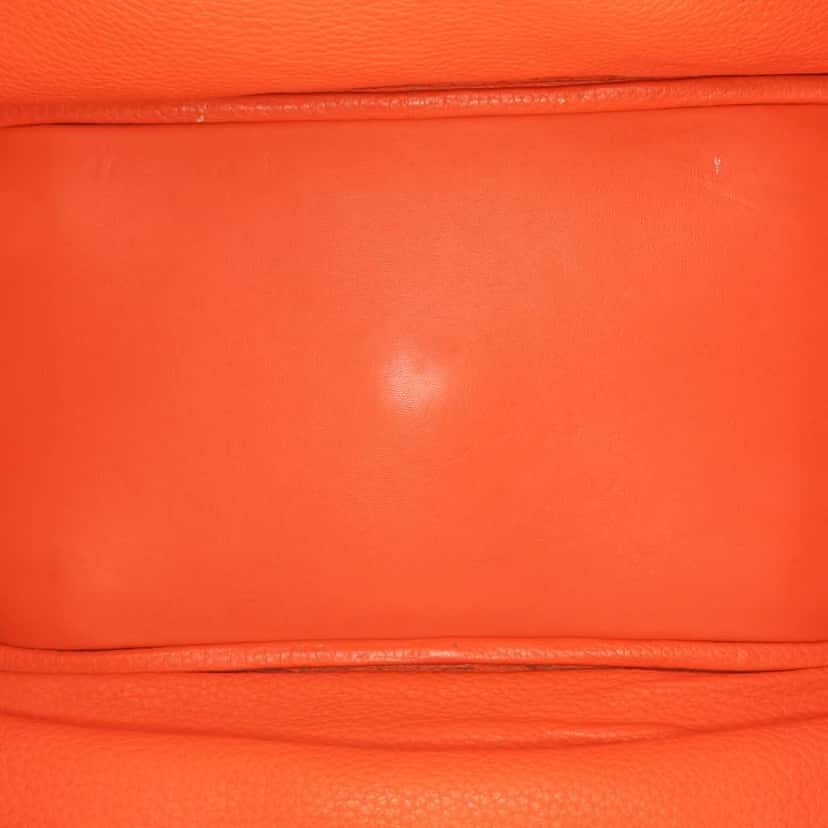 Hermès Clemence Lindy 34 Orange Leather Good condition - Model View