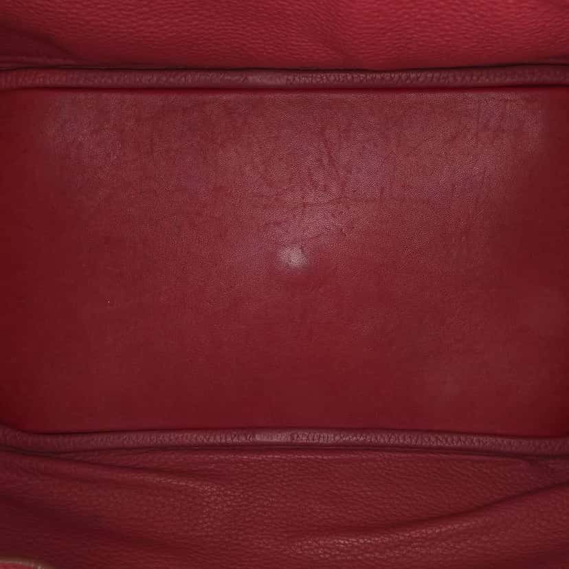 Hermès Clemence Lindy 34 Red Leather Good condition - Model View