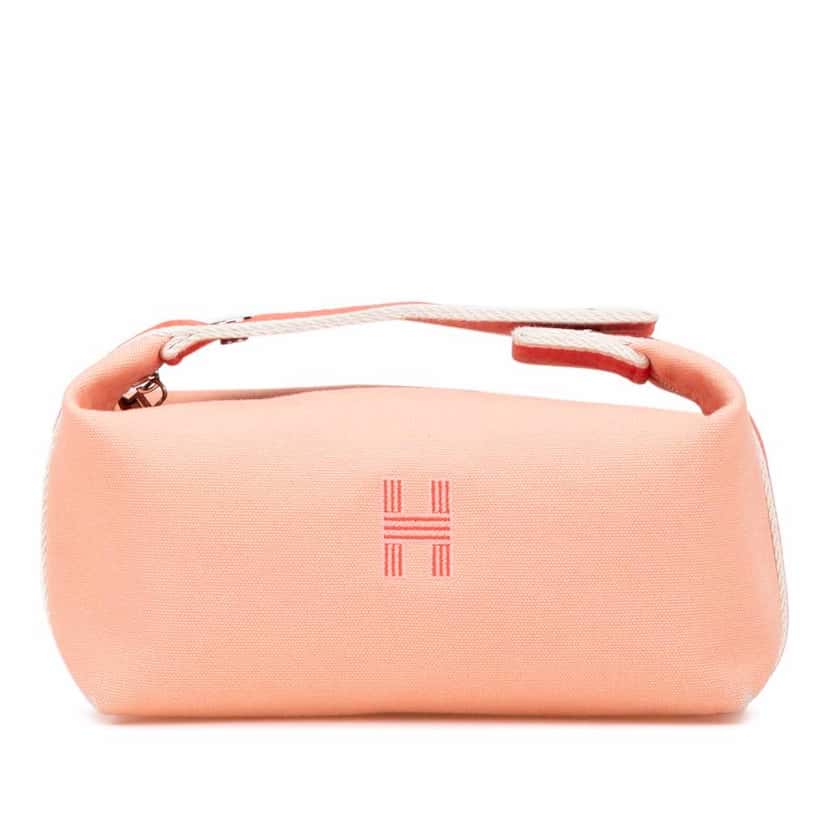 Hermès Small Canvas Bride A Brac Case Pink Good condition - Front View