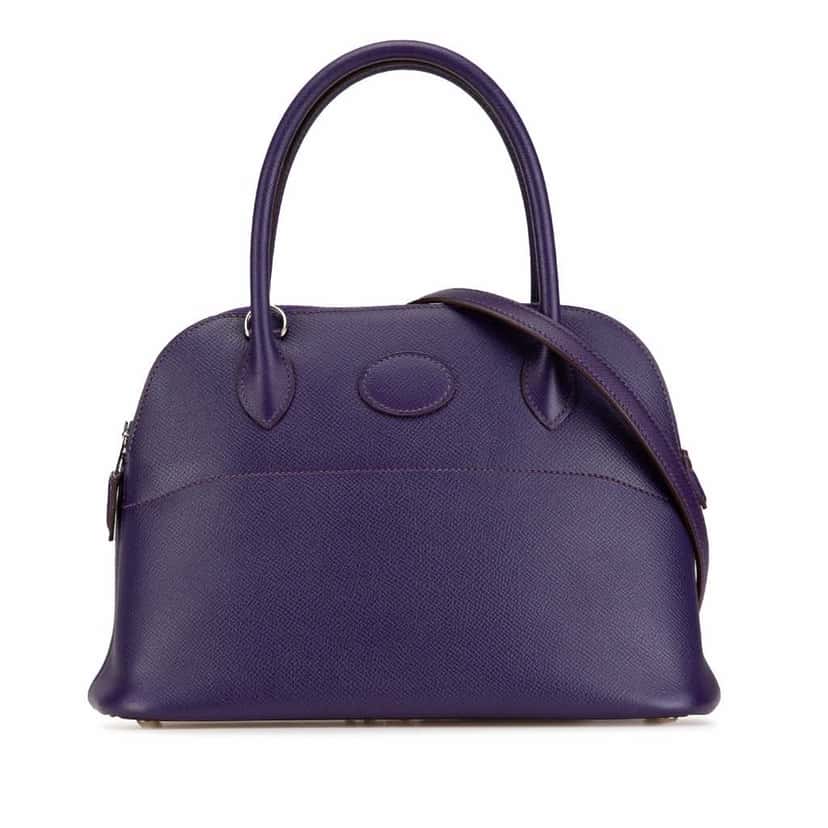 Hermès Epsom Bolide 27 Purple Leather Good condition - Front View