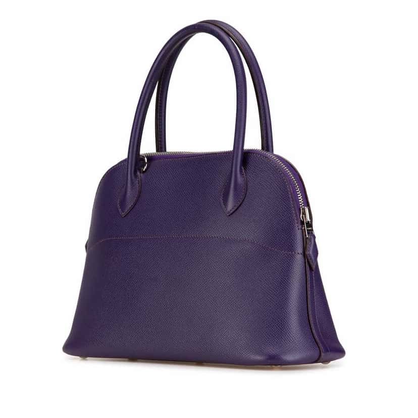 Hermès Epsom Bolide 27 Purple Leather Good condition - Back View