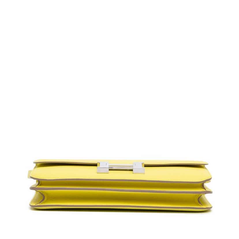 Hermès Epsom Constance Elan 25 Yellow Leather Good condition - Inside View