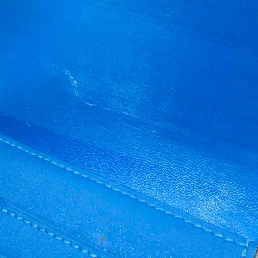 Hermès Constance Compact Wallet Blue Leather Fair condition - Model View