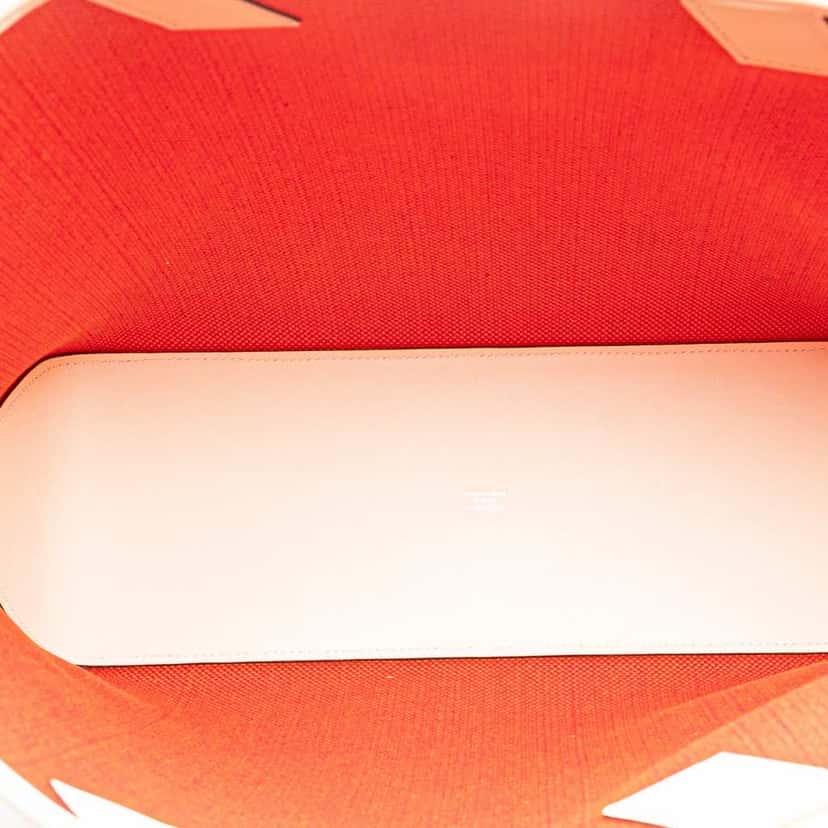 Hermès Toile H and Swift Cabas H en Biais 40 Orange Good condition - Model View