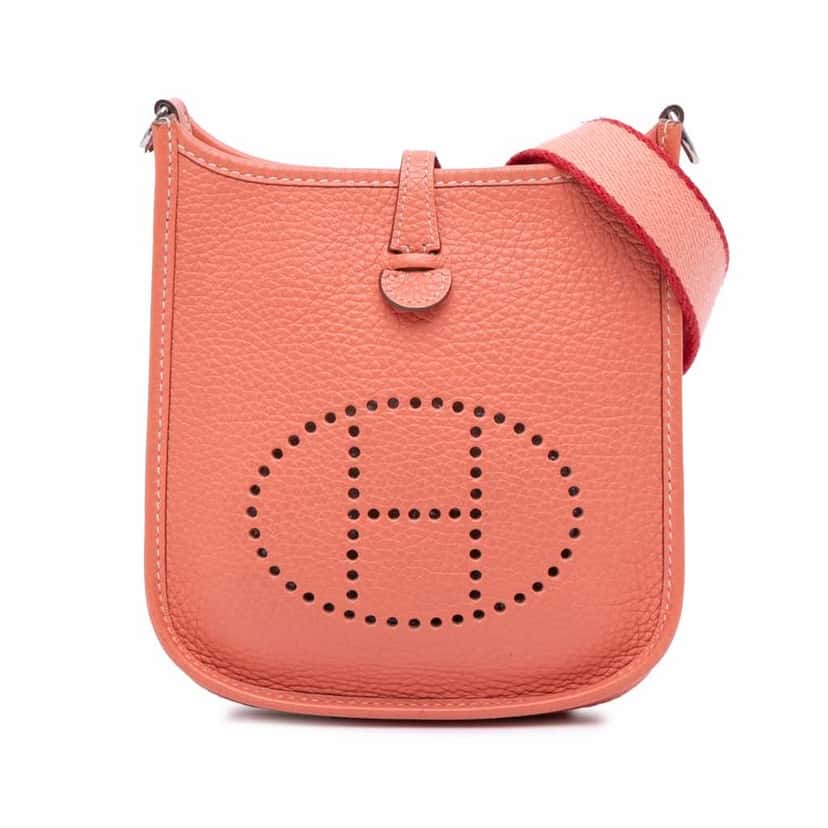 Hermès Clemence Evelyne TPM Orange Leather Good condition - Front View