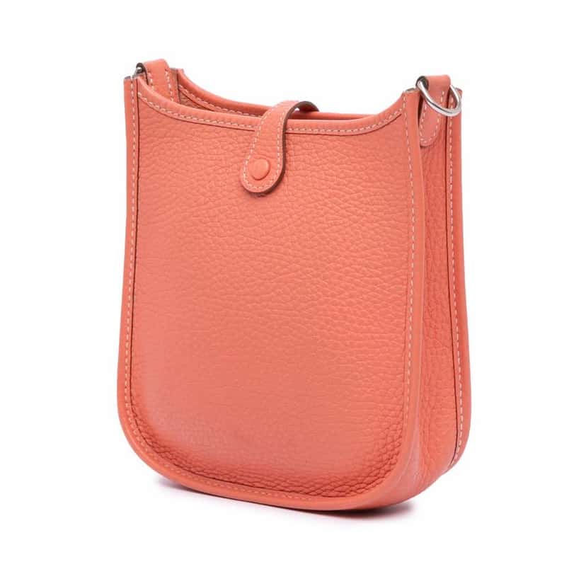 Hermès Clemence Evelyne TPM Orange Leather Good condition - Back View