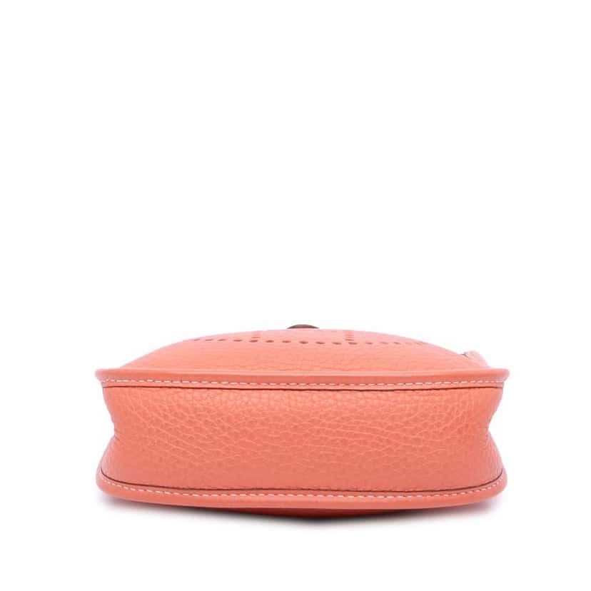Hermès Clemence Evelyne TPM Orange Leather Good condition - Inside View