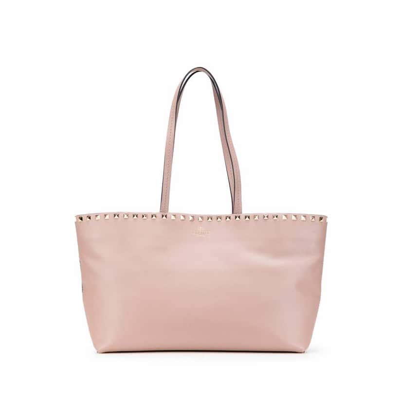 Valentino Leather Rockstud Tote Pink Leather Good condition - Front View