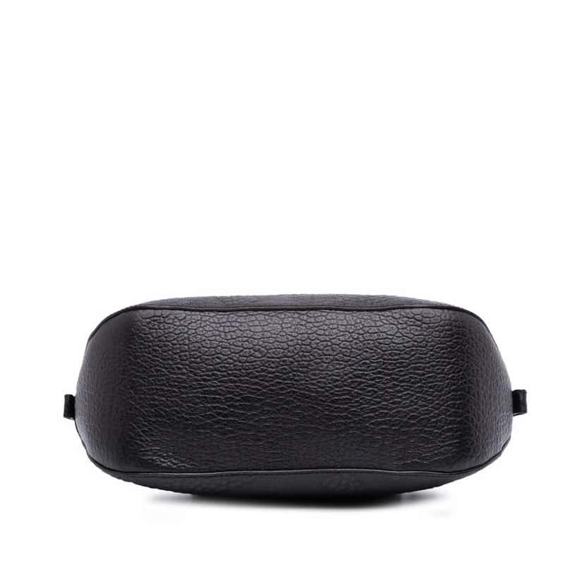 Burberry Small Grained Calfskin Orchard Bowling Bag Black Leather Good condition - Inside View