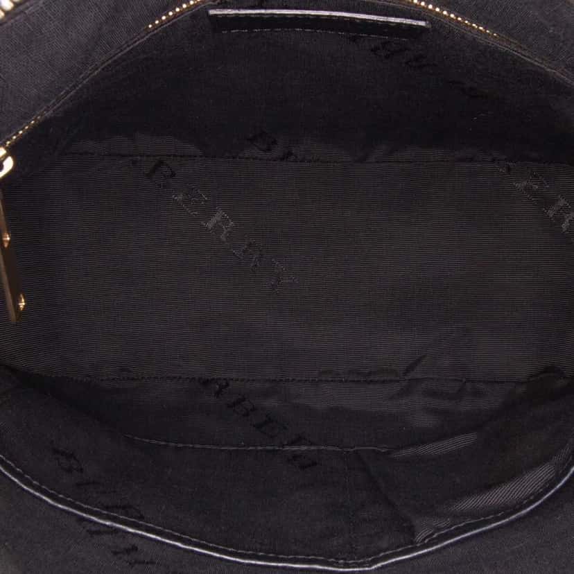 Burberry Small Grained Calfskin Orchard Bowling Bag Black Leather Good condition - Model View