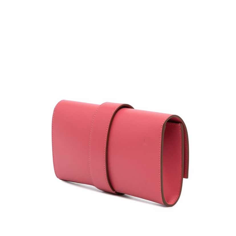Hermès Tadelakt Medor Clutch 23 Pink Leather Good condition - Back View