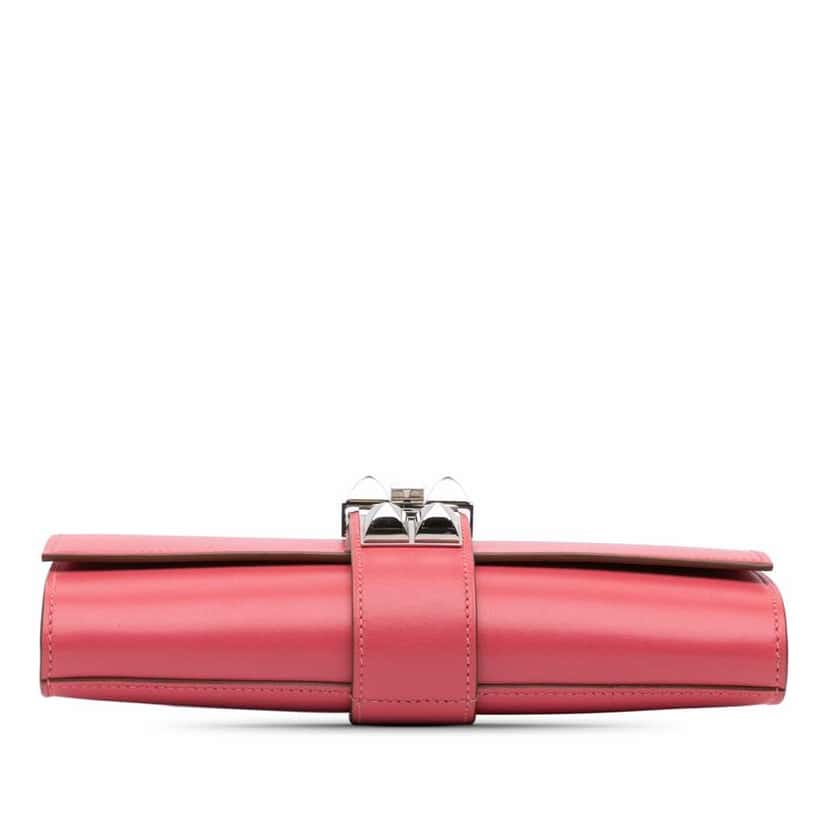 Hermès Tadelakt Medor Clutch 23 Pink Leather Good condition - Inside View