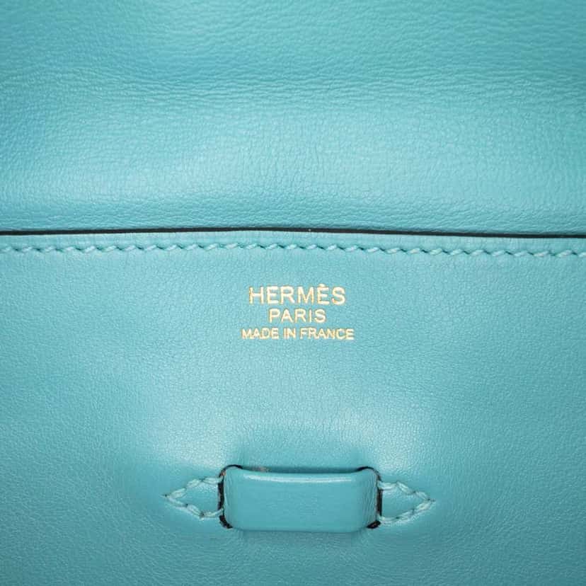 Hermès Evercolor Pliplat Clutch Blue Leather Good condition - Box View