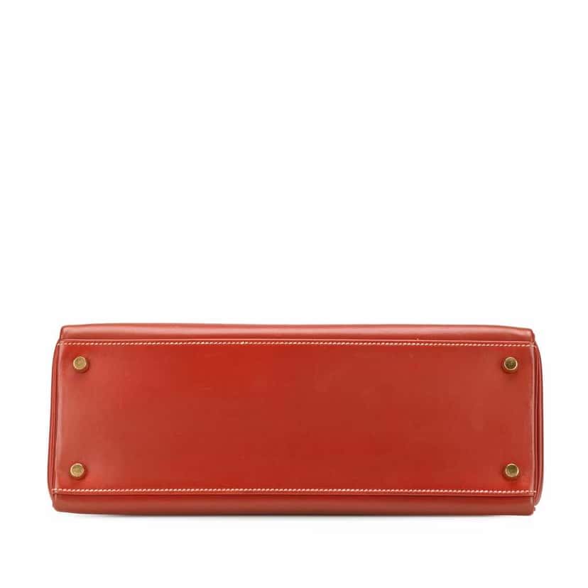 Hermès Box Calf Kelly Retourne 32 Red Leather Good condition - Inside View