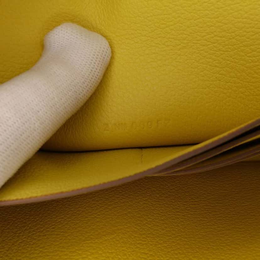 Hermès Evercolor Constance Wallet To Go Yellow Leather Good condition - Box View
