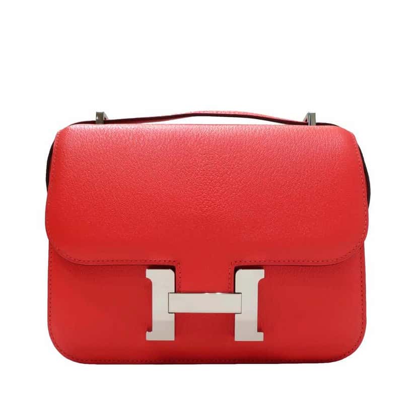 Hermès Mini Epsom Constance 18 Red Leather Good condition - Front View