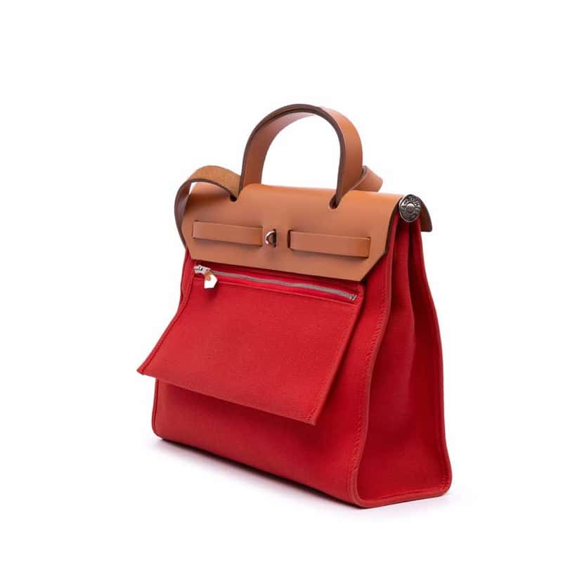 Hermès Toile Herbag Zip 31 Orange Good condition - Back View