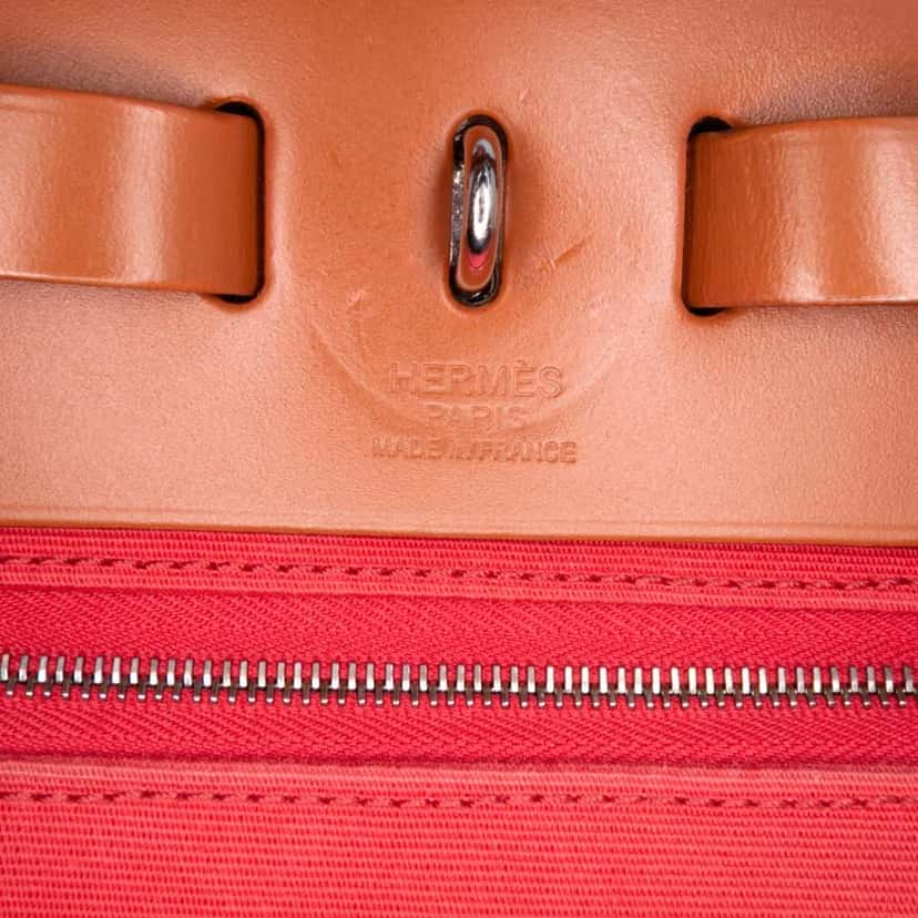 Hermès Toile Herbag Zip 31 Red Good condition - Box View