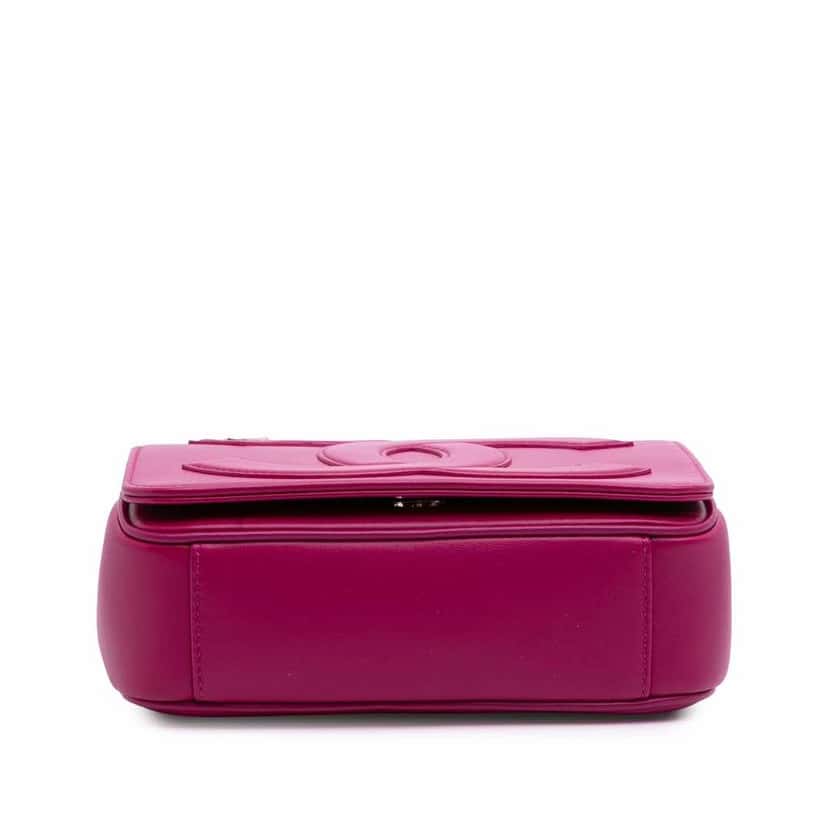Chanel Lambskin CC Mania Flap Pink Leather Very good condition - Inside View