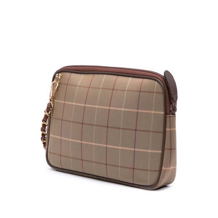 Burberry Vintage Check Canvas Crossbody Brown Good condition - Back View