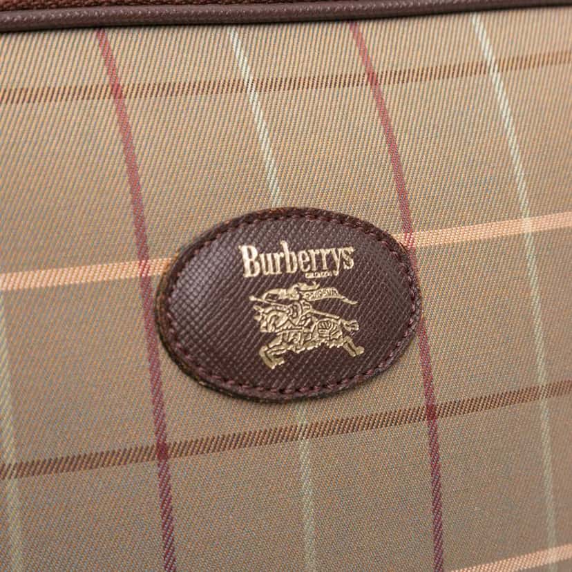 Burberry Vintage Check Canvas Crossbody Brown Good condition - Box View