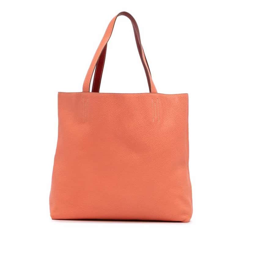 Hermès Clemence Double Sens 36 Pink Leather Good condition - Front View