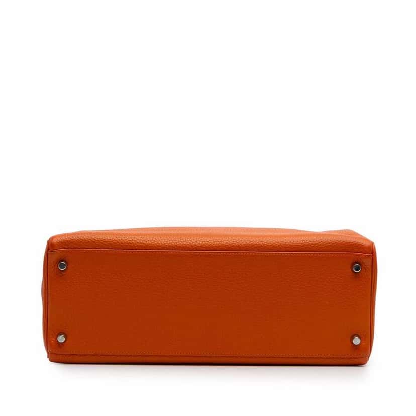 Hermès Togo Kelly II Retourne 35 Orange Leather Good condition - Inside View